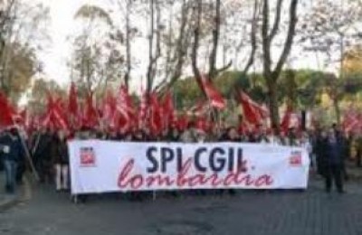 Pensionati Cgil in presidio