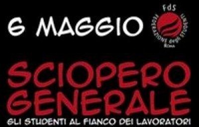 Studenti partecipano sciopero generale del 6 maggio