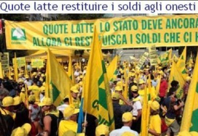 QUOTE LATTE: LO STATO RESTITUISCA I SOLDI AGLI ONESTI
