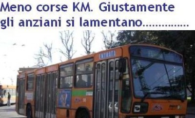 Meno corse KM. Giustamente gli anziani si lamentano.