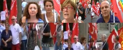 Contro la manovra presidio della Cgil di Cremona