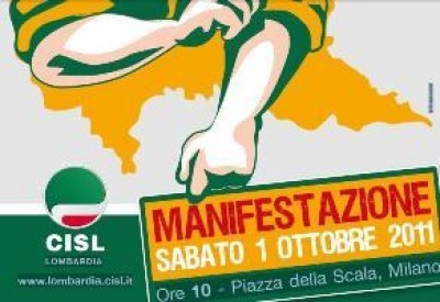 Manovra. La Cisl Lombardia in p.zza il 1 ottobre a Milano