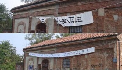 Nuovo striscione e scritte