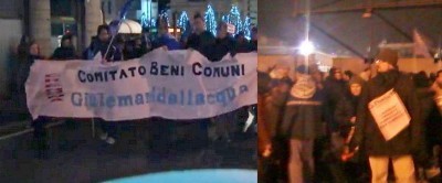 Corteo e presidio per l'acqua pubblica Video 