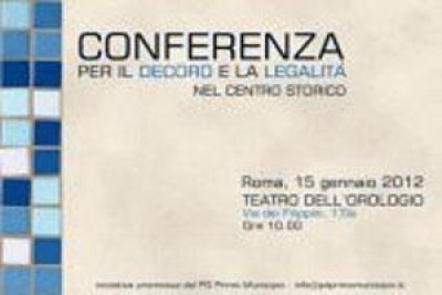 Conferenza per il decoro e la legalità nel Centro Storico di Roma