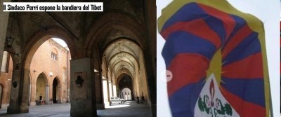 Il Sindaco Perri espone la bandiera del Tibet. Soddisfazione di Sergio Ravelli
