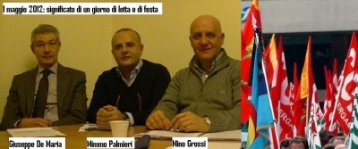 1 Maggio 2012. Parlano Plamieri (cgil),De Maria ( cisl) e Grossi ( uil)- Ascolta