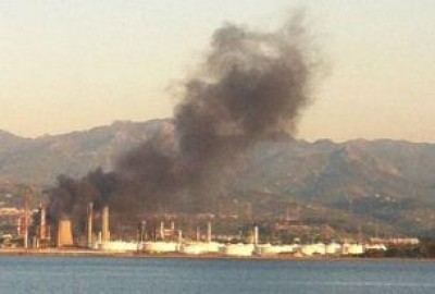 MIlazzo.Ancora una colonna di fumo nero