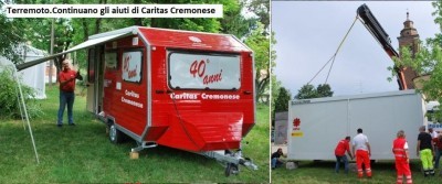 Terremoto.Continuano gli aiuti di Caritas Cremonese