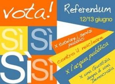 Anniversario referendum 12 e 13 giugno 2011 | Iniziative