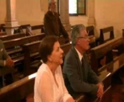 Alfio Piva in preghiera al Santuario della Madonna