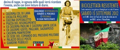 Biciclettata Resistente per il 15 settembre ed altre iniziative ANPI