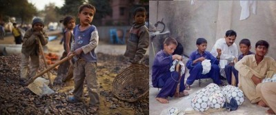 Lavoro minorile in India.Schiavo a cinque anni