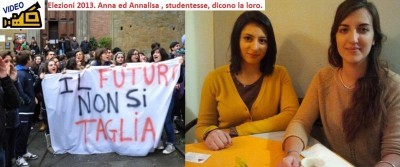 Elezioni 2013. Anna ed Annalisa , studentesse, dicono la loro. (video)