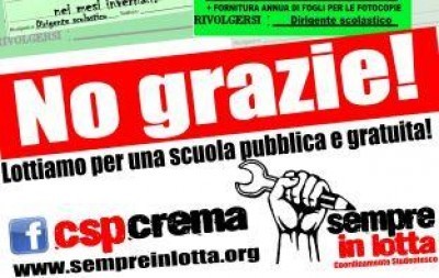 CONTRIBUTO DI LABORATORIO? NO GRAZIE!