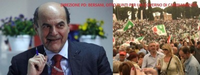 DIREZIONE PD: BERSANI, OTTO PUNTI PER UN GOVERNO DI CAMBIAMENTO