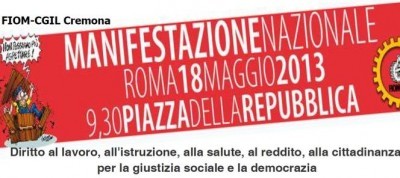 Sciopero e presidio della Fiom-Cgil per il diritto al lavoro
