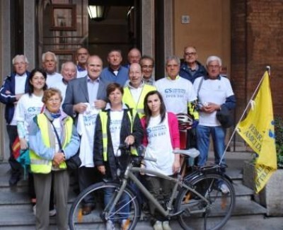 Tappa in Comune della biciclettata Open Day di Cremona Solidale