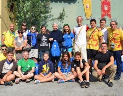 Foto di gruppo dei pellegrini cremonesi alla Gmg di Rio.