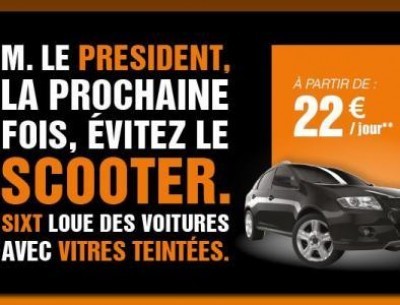 Le pubblicità degli autonoleggi su Hollande