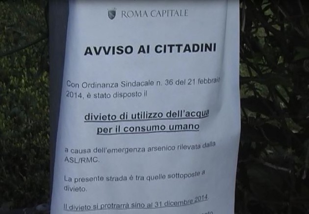 Roma. Acqua inquinata. L'Arsial deve restituire i soldi delle bollette