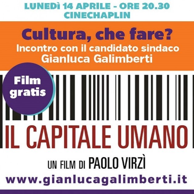 Galimberti alla proiezione film 'Capitale umano'.