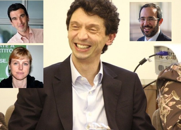 Alessia Mosca,Umberto Ambosoli e Maurizio Martina a Cremona per Galimberti