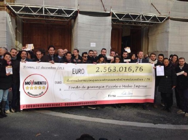 “Restitution day”: M5S restituisce extra stipendi a piccole e medie imprese