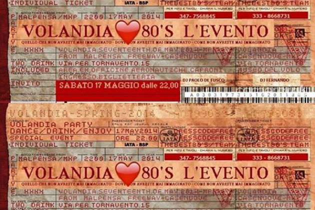 Volandia Love's 80's. Sabato sera si balla come Top Gun