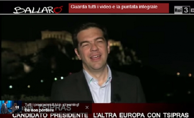 Ballarò intervista Alexis Tsipras (video)