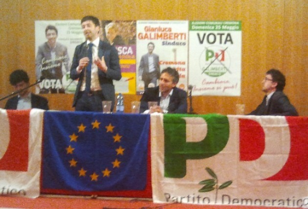 Roberto Speranza ha chiuso  la campagna elettorale del PD Cremonese (video)