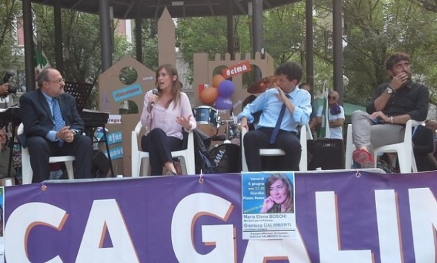 Cremona Il Ministro Boschi sostiene Galiberti sindaco.