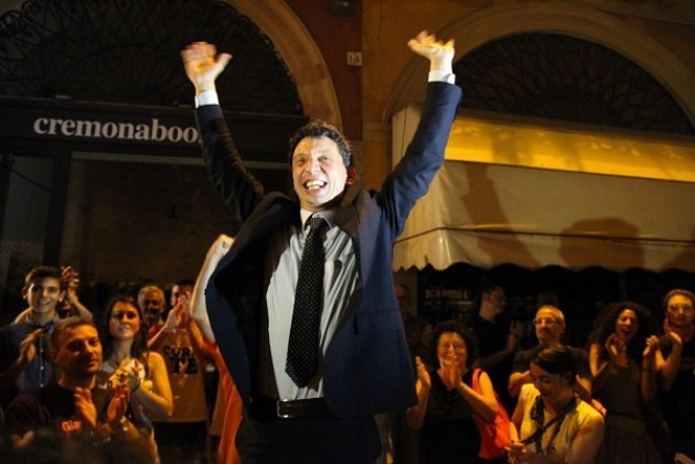 Il nuovo sindaco di Cremona Galimberti. Adesso inizia la sfida, da affrontare insieme