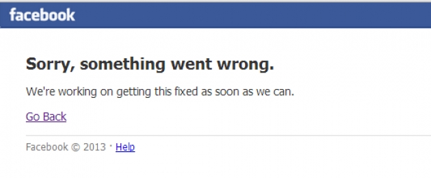 Facebook down