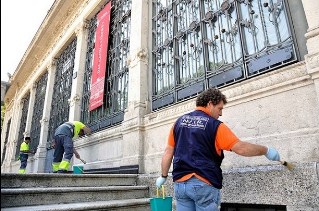 Palazzina Liberty di Milano, applicata la pellicola antigraffiti