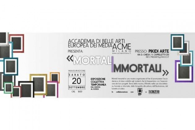 Cremona. Pikidi Arte e Ticonzero presentano la mostra ‘Mortali Immortali’