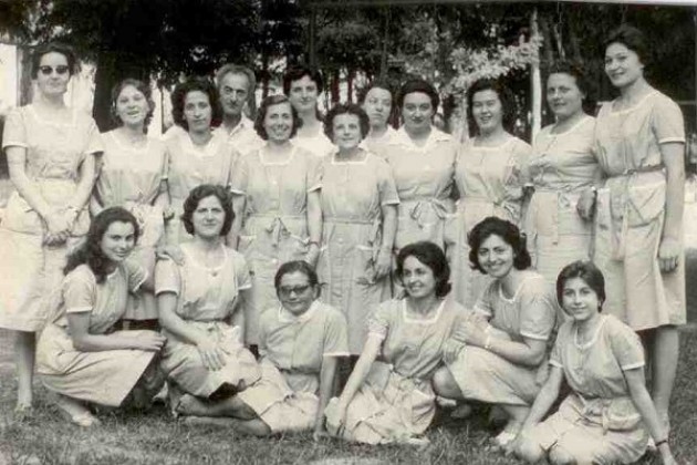 Le assistenti alla Colonie Padane di Cremona nel 1961