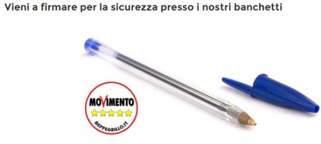 Petizione M5S per la sicurezza . I negozi che aderiscono e ultimi banchetti a Soresina