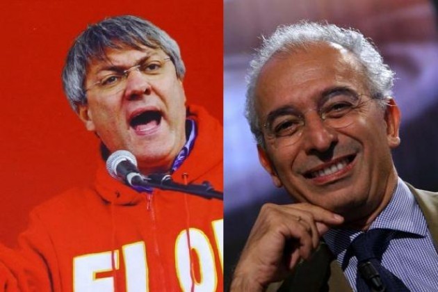 Gad Lerner intervista Maurizio Landini a Cremona il 9 ottobre in Sala Rodi