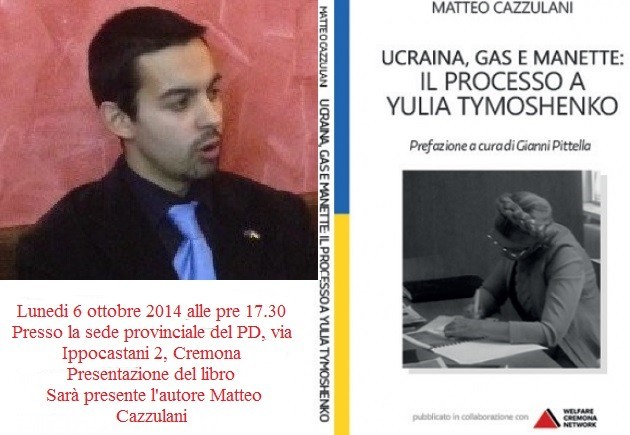 Cazzulani presenta a Cremona il suo nuovo libro: Ucraina, gas e manette