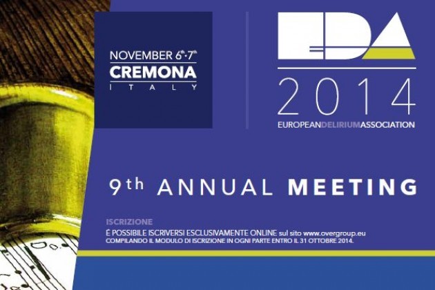 Sarà a Cremona il Meeting Internazionale della European Delirium Association