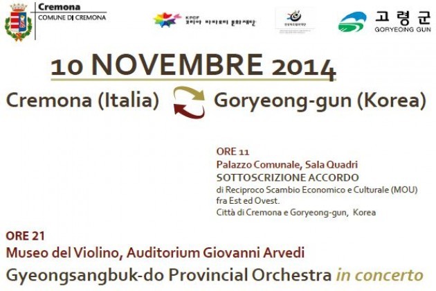 Dal violino al kayagùm, Cremona e la Corea stringono un accordo