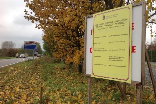 Iniziano i lavori per la ciclabile da Cremona a Cavatigozzi