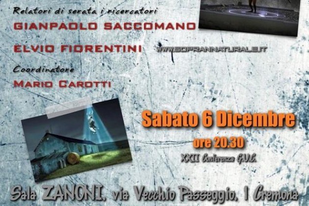 ‘Creature misteriose e UFO’, a Cremona una conferenza il 6 dicembre