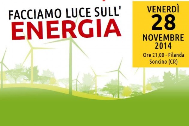 ‘Facciamo luce’ a Soncino, in provincia di Cremona si parla di energia