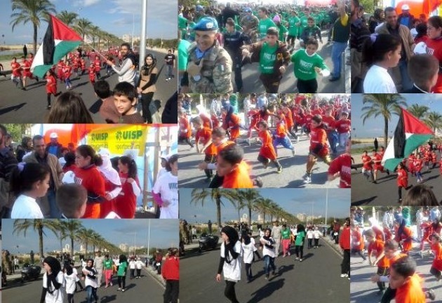 Vivicittà messaggera di pace in Libano: grande festa di sport oggi a Tiro con Uisp e Cooperazione italiana