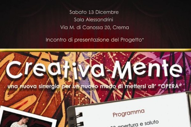 Creatività in provincia di Cremona, a Crema arriva ‘Creativa-Mente’