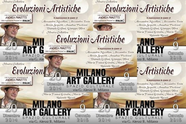 Milano Art Gallery: Pinketts inaugura la collettiva “Evoluzioni artistiche”