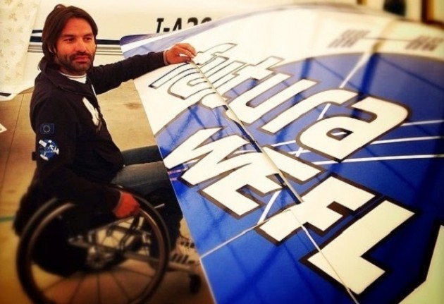 Areoclub di Cremona . Marco Cherubini ,primo pilota disabile