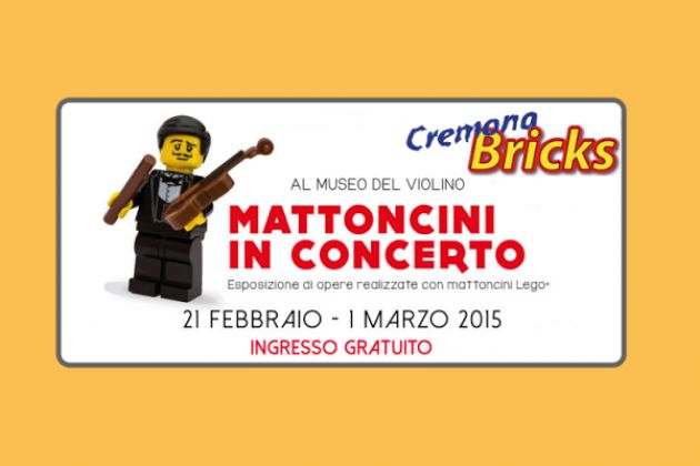 Cremona Bricks invita a ‘Mattoncini in concerto’, in mostra i mattoncini Lego